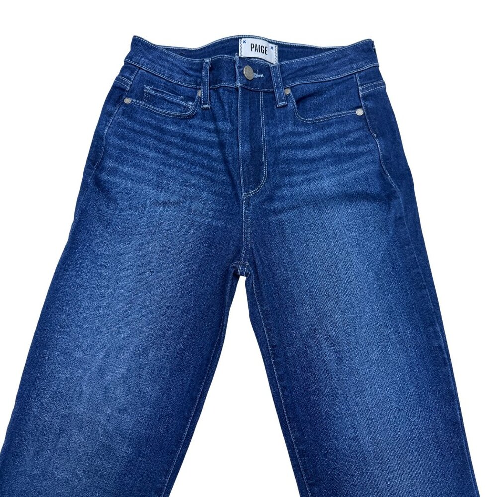 Paige Jacqueline Straight Jean Women's Blue Denim Pants, Size 27 - Picture 3 of 11